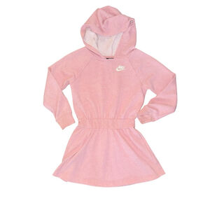 Girls Nike Hoodie Dress Size 6X Pink Beach cover metallic sparkly athletic